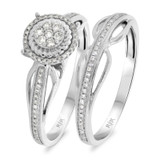 Photo of Eames 3/8 cttw Round Cut Bridal Set 10K White Gold [BR209W-C000]