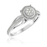 Photo of Eames 3/8 cttw Round Cut Bridal Set 14K White Gold [BT209WE-C000]