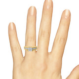 Photo of Evan 1/2 cttw Fancy Cut Bridal Set 10K Yellow Gold [BT435YE-C000]