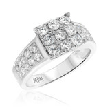 Photo of Aurora 2 1/5 cttw Fancy Cut Bridal Set 10K White Gold [BT442WE-C000]