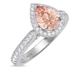 Photo of The Chunky Goddess Collection 3 1/2 ct tw. Pear Morganite Goddess Set Platinum [BT5058PE-C000]