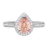 Photo of The Chunky Goddess Collection 3 1/2 ct tw. Pear Morganite Goddess Set 14K White Gold [BT5058WE-C000]