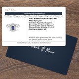 This 5/8 Carat T.W. Sapphire Carat T.W. and Diamond Ladies Engagement Ring is made in 10K White Gold