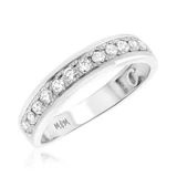 Photo of Tara 3 3/4 cttw Princess Cut Bridal Set 14K White Gold [BT445WL]