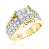 Photo of Alexandra 2 3/4 cttw Princess Cut Bridal Set 14K Yellow Gold [BT447YE-C000]