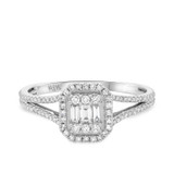 Photo of Clarie 3/4 cttw Fancy Cut Bridal Set 10K White Gold [BT479WE-C000]