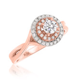 Photo of Hadden 1/2 cttw Fancy Engagement Ring 10K Rose Gold [BT470RE-R029]
