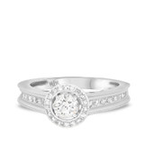 Photo of Audrey 3/4 cttw Round Engagement Ring 10K White Gold [BT488WE-R038]