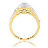 Photo of Evangeline 1/2 cttw Princess Cluster Engagement Ring 14K Yellow Gold [BT491YE-C000]