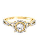 Photo of Gage 1/3 cttw Round Cut Engagement Ring 10K Yellow Gold [BT207YE-C000]