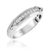 Photo of Nora 1/4 cttw Mens Band 14K White Gold [BT210WM]