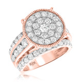 Photo of McKenzie 3 1/4 cttw Round Cut Engagement Ring 14K Rose Gold [BT437RE-C000]