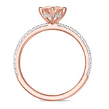 Photo of Fawn 5/8 ct tw. Fancy Cut Morganite Bridal Ring Set 14K Rose Gold [BT5048RE-C000]