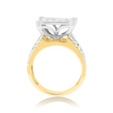Photo of Preston 3 3/8 cttw Princess Cut Engagement Ring 10K Yellow Gold [BT446YE-C000]
