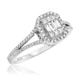 Photo of Clarie 1/2 cttw Fancy Cut Engagement Ring 10K White Gold [BT479WE-C000]