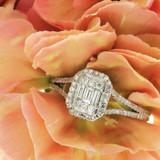 Photo of Clarie 1/2 cttw Fancy Cut Engagement Ring 10K White Gold [BT479WE-C000]