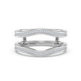 Photo of Enjoy Curves 3 1/2 ct tw Emerald Solitaire Bridal Set Platinum [BT5053WL]