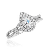 Photo of Libby 7/8 Carat T.W. Diamond Pear Solitaire Bridal Set 14K White Gold [BT5041WE-F023]