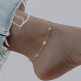 Photo of Kimberly D. Collection 1/2 CT. T.W. Anklet 10K Yellow Gold