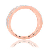 Photo of Charlotte 1 1/6 cttw Round Cluster Bridal Set 10K Rose Gold [BT473RL]