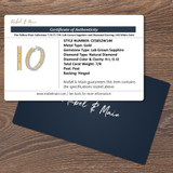 The Yellow Flair Collection 7/8 CT. T.W. Lab Grown Sapphire and Diamond Earring 14K White Gold