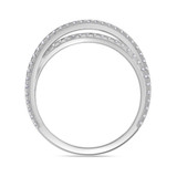 Photo of The Flair Collection 1 1/2 Carat T.W. Lab Grown Sapphire and Diamond Ladies Wedding Band  14K White Gold [BT5839WL]