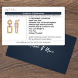 The Flair Collection 2 CT. T.W. Lab Grown Sapphire and Diamond Cluster Earring 14K Rose Gold