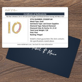 The Flair Collection 7/8 CT. T.W. Lab Grown Sapphire and Diamond Cluster Earring 14K Yellow Gold