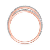 Photo of The Yellow Flair Collection 1 1/2 CT. T.W. Lab Grown Sapphire and Diamond Ladies Wedding Band  14K Rose Gold [BT5853RL]