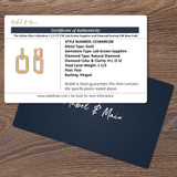 The Yellow Flair Collection 1 1/3 CT. T.W. Lab Grown Sapphire and Diamond Earring 10K Rose Gold