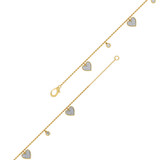 Photo of Baylee 3/4 CT. T.W. Anklet 14K Yellow Gold [AN5829Y]