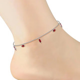 Photo of Davida 0 CT. T.W. Anklet 10K White Gold [AN5833W]