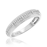 Photo of Charlotte 5/8 cttw Wedding Band Set 14K White Gold [BT473WM]