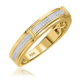 Photo of Declan 1/3 cttw Wedding Band Set 14K Yellow Gold [BT482YM]