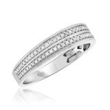 Photo of Shamir 3/4 cttw Wedding Band Set 10K White Gold [BT202WM]