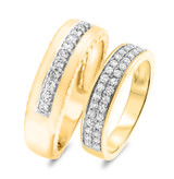 Photo of Aurora 7/8 cttw Wedding Band Set 14K Yellow Gold [WB442Y]