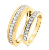 Photo of Alexandra 1 cttw Wedding Band Set 10K Yellow Gold [WB447Y]