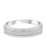 Photo of Dolley 3/8 cttw Wedding Band Set 10K White Gold [BT205WM]