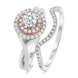 Photo of Barlas  1 ct tw. Lab Grown Round Solitaire Bridal Set 14K White Gold [BR5862W-C000]