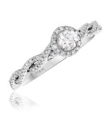 Photo of Amell 7/8 ct tw. Lab Grown Round Solitaire Engagement Ring 14K White Gold [BT5864WE-C000]