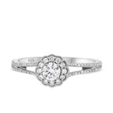 Photo of Zuberi  1 ct tw. Lab Grown Round Solitaire Bridal Set 10K White Gold [BT5865WE-C000]