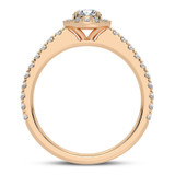 Photo of Valens 2 ct tw. Lab Grown Round Solitaire Bridal Set 14K Rose Gold [BT5875RE-L070]