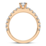 Photo of Amaya 5 ct tw. Lab Grown Round Solitaire Bridal Set 14K Rose Gold [BT5881RE-L090]