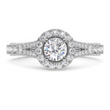 Photo of Maska 2 1/4 ct tw. Lab Grown Round Solitaire Bridal Set 14K White Gold [BT5877WE-L070]