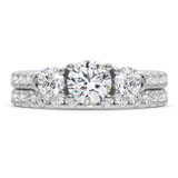 Photo of Floryn 3 7/8 ct tw. Lab Grown Round Solitaire Bridal Set 14K White Gold [BR5898W-L080]