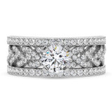 Photo of Imara 4 1/2 ct tw. Lab Grown Round Solitaire Bridal Set 14K White Gold [BR5893W-L090]