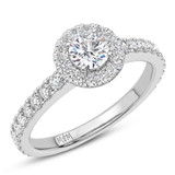 Photo of Ronika 2 7/8 ct tw. Lab Grown Round Solitaire Bridal Set 14K White Gold [BT5888WE-L070]