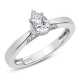 Photo of Killian 3 1/2 ct tw. Lab Grown Pear Solitaire Bridal Set 14K White Gold [BT5886WE-M090]