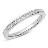 Photo of Jacinta 1 1/2 ct tw. Lab Grown Round Solitaire Bridal Set 14K White Gold [BT5895WL]