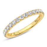 Photo of Matina 5 ct tw. Lab Grown Round Solitaire Bridal Set 14K Yellow Gold [BT5892YL]